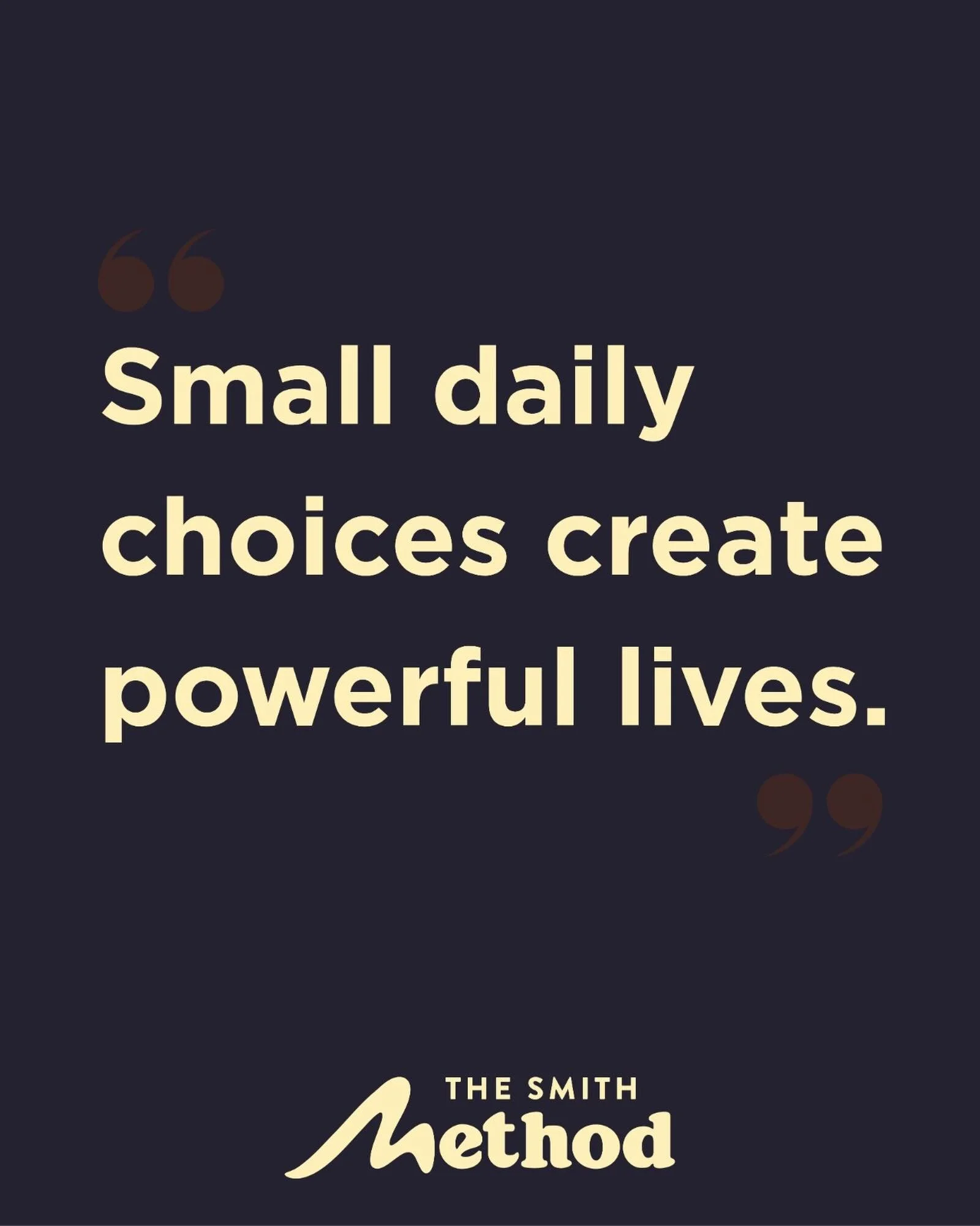 Your life rarely changes from one big moment.
It changes from the small things you choose to do consistently.

The water instead of the soft drink.
The walk instead of staying on the couch.
The workout when you don&rsquo;t feel like it.
The earlier n