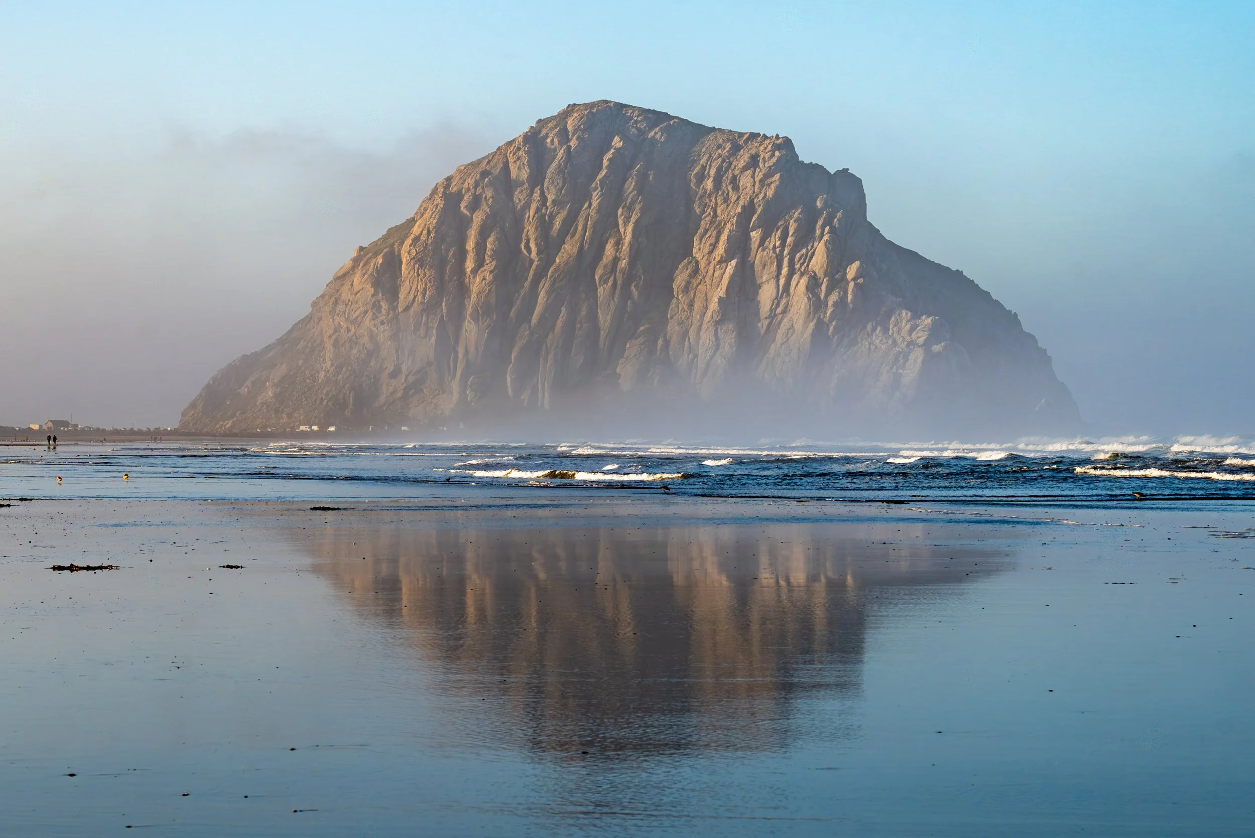 Morro Rock at sunrise. 