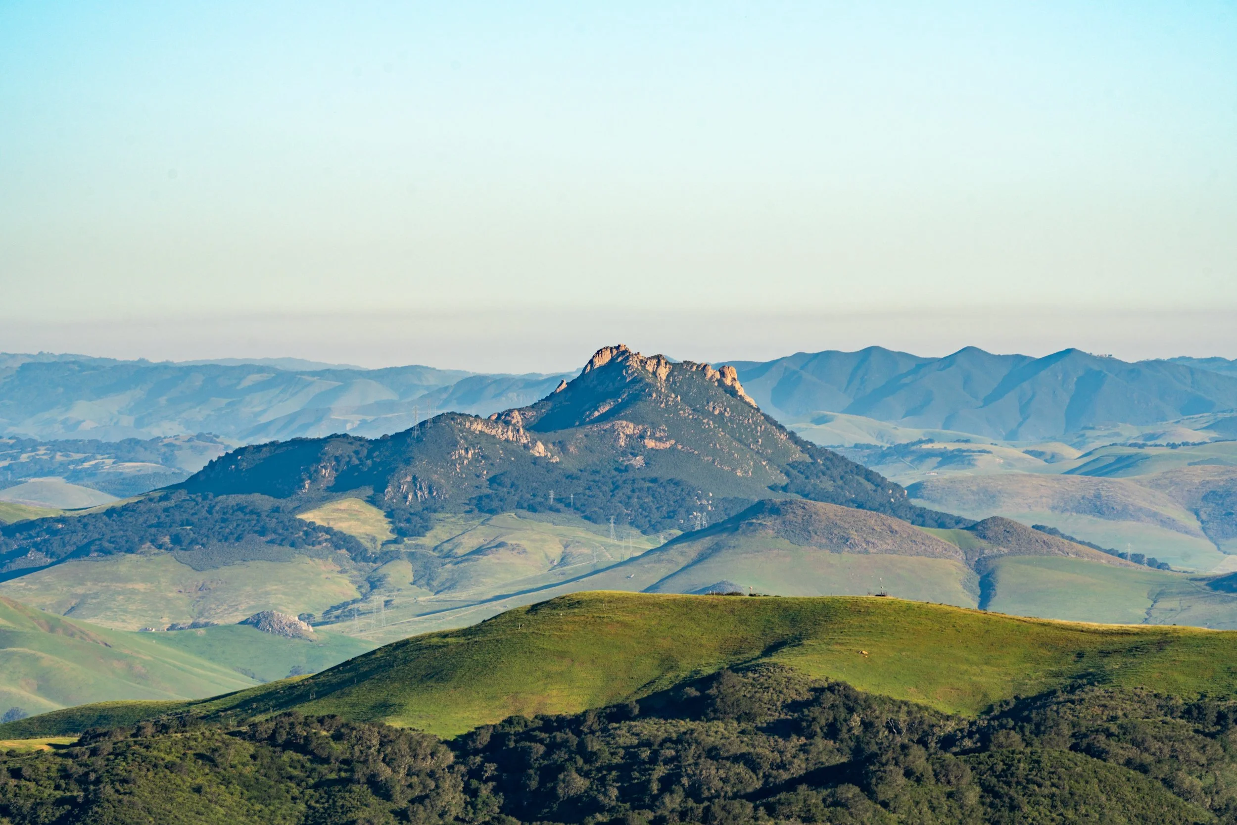 Sunrise view of Perfumo Canyon near San Luis Obispo.