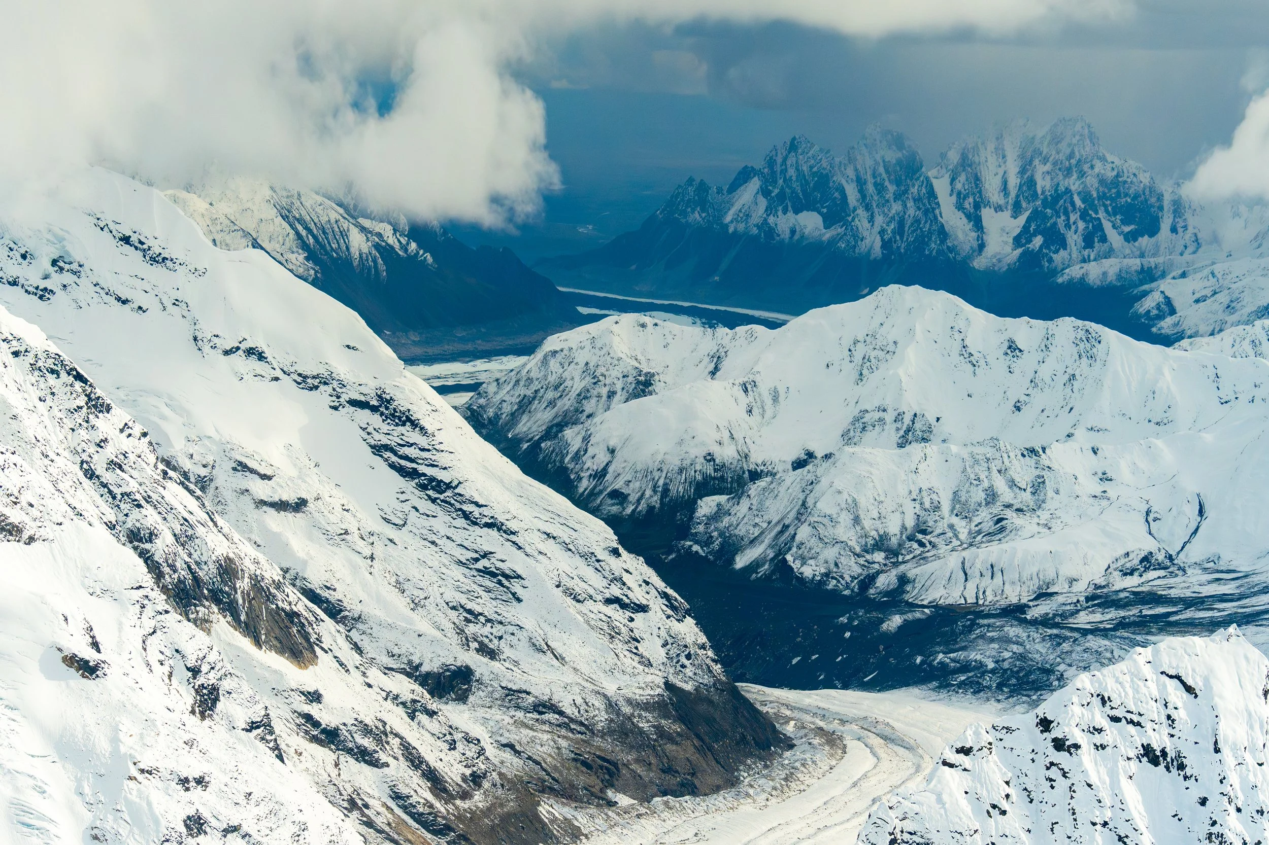 The Roof of America
A view of the peaks, valleys and glaciers that make up the interior of Denali National Park. 