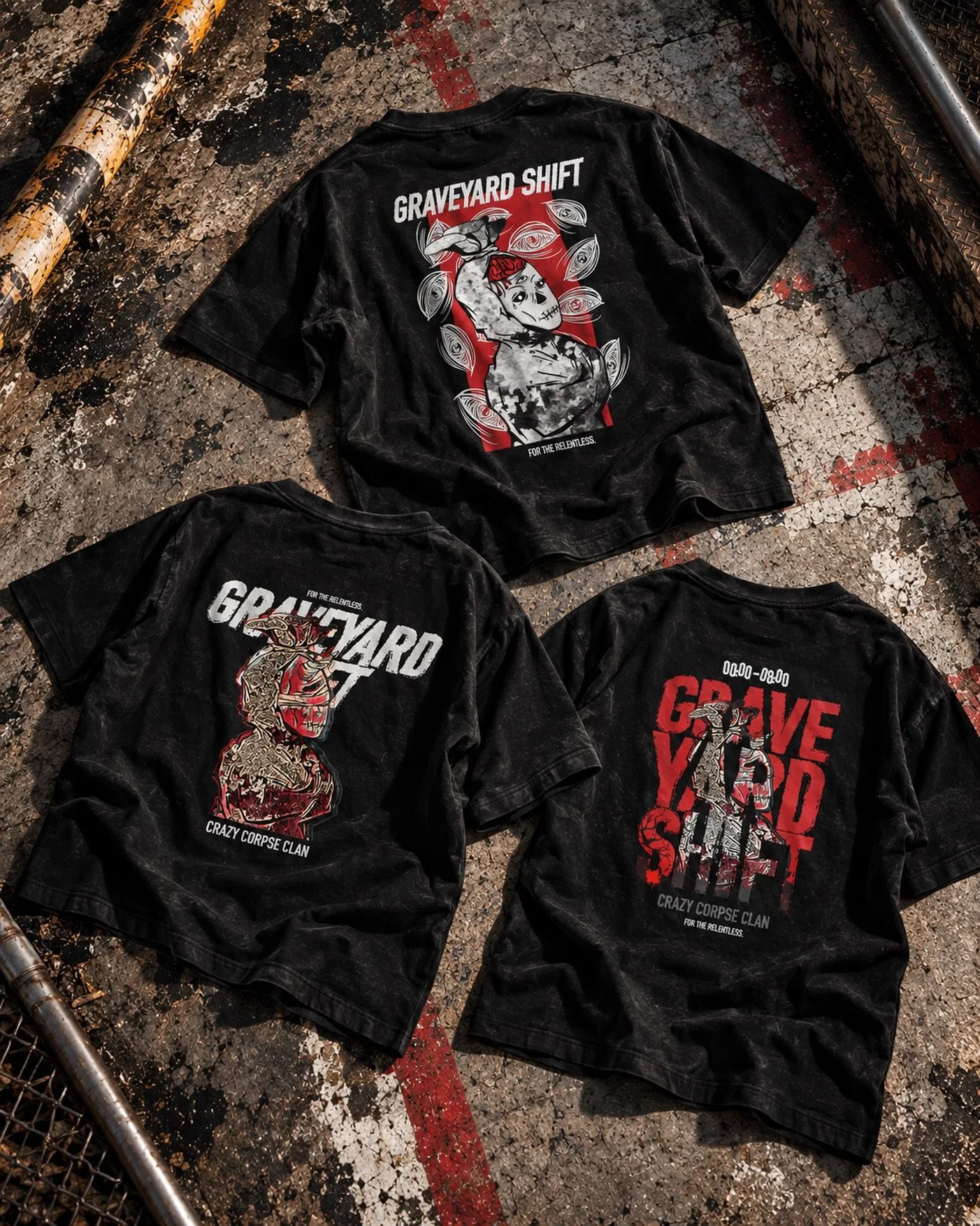 THE GRAVEYARD IS OPEN. 🪦

One collection.
Vol. 1 - Graveyard Shift.

Made for the ones who keep moving when everyone else clocks out.

CRAZY CORPSE CLAN
FOR THE RELENTLESS.

Which one are you taking?

Shop Vol. 1 - link in bio.

#GraveyardShift #For