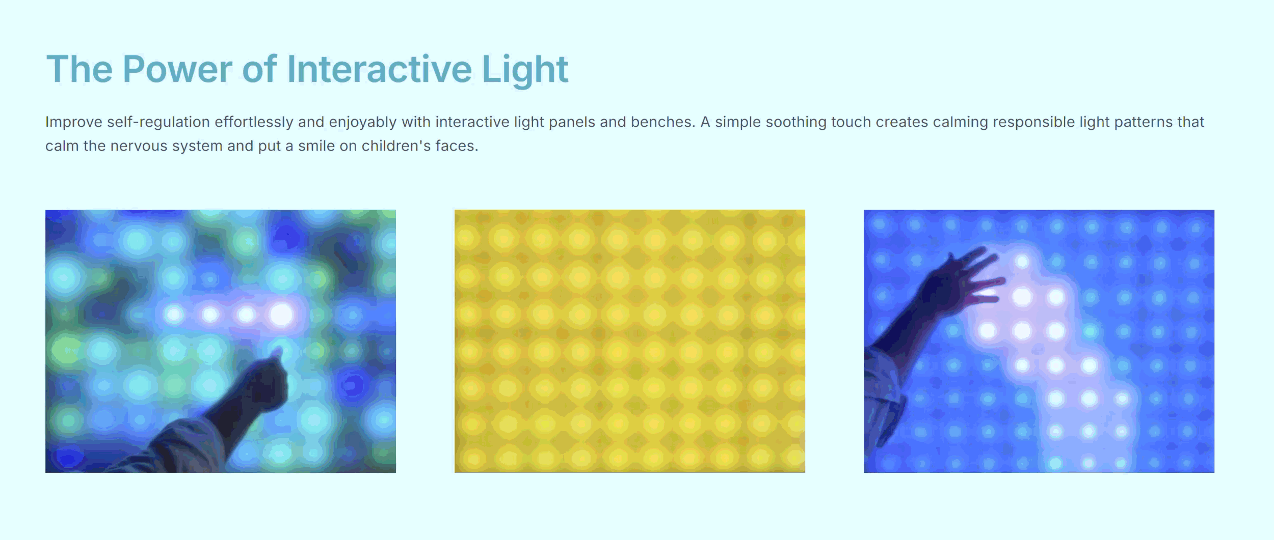 Recorded short video clips to illustrate interactive properties