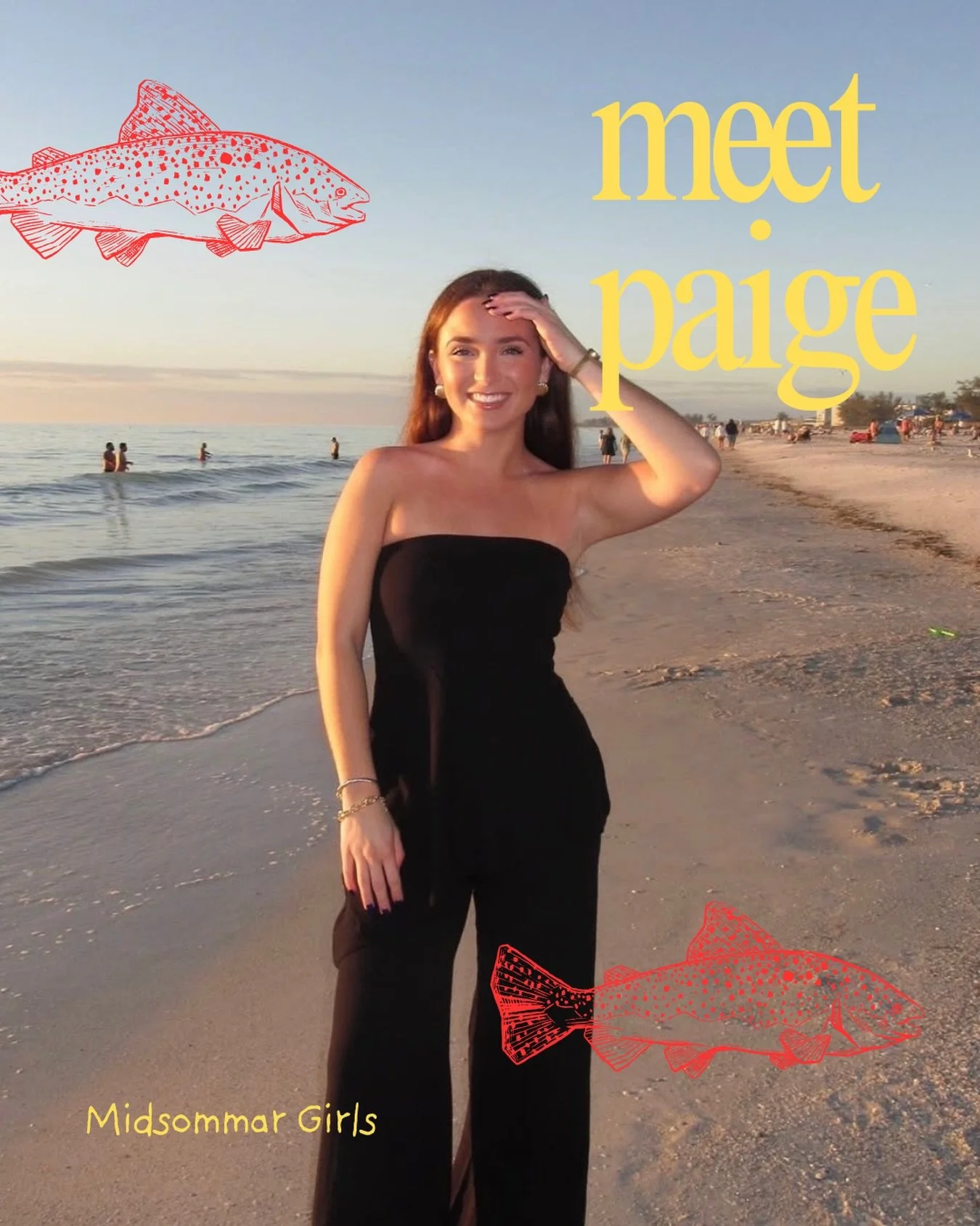 Meet Paige!! 🍒🐟 Paige is a marketing student at the University of Whitewater and has a strong interest and background in social media and content creation. Paige is our fourth Midsommar Girl! 

As a lifelong Door County vacationer, Paige has a genu