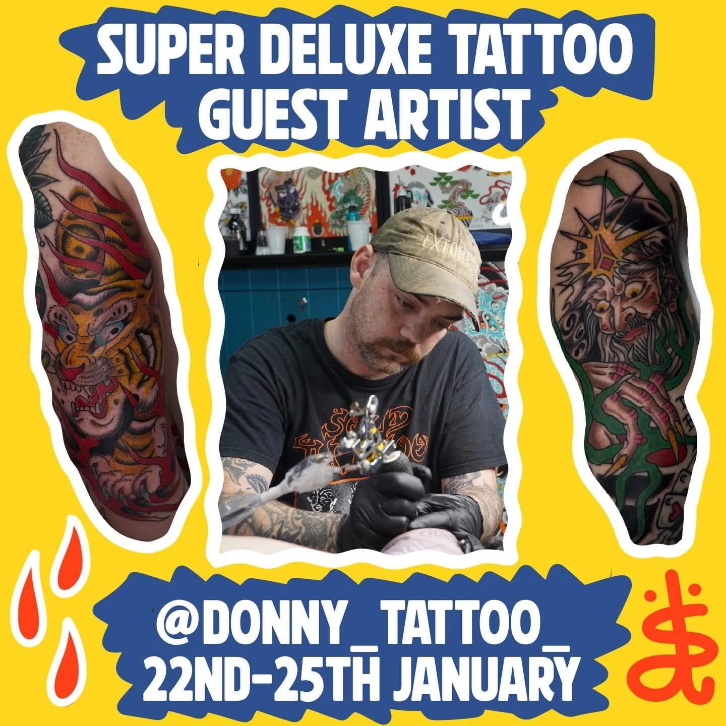 @donny_tattoo_ is coming to town! 
Our good mate Donny is visiting from the Gold Coast and will be working at @superdeluxestudio January 22nd to the 25th!

Donny is a super versatile tattooer specialising in Japanese and traditional tattooing. 

If y