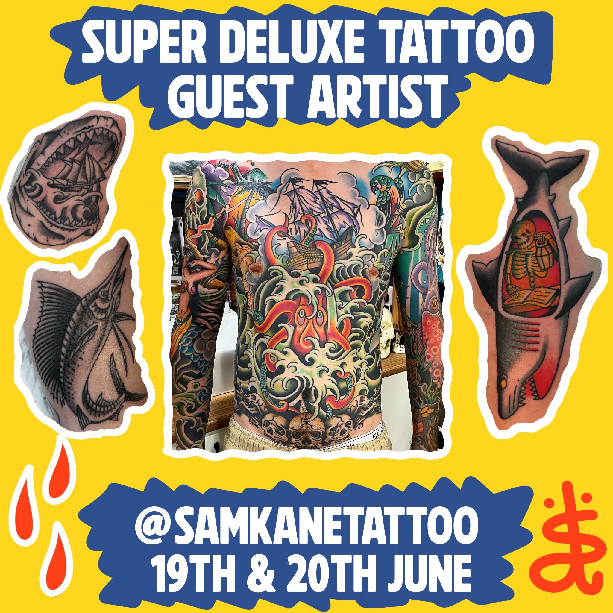 GUEST ARTIST! 🚨 

This month we are lucky enough to have @samkanetattoo stopping by for a couple of days! 

Sam will be with us on the 19th and 20th of June. Spots are limited, so get in quick to secure yourself a booking!

With years of experience,