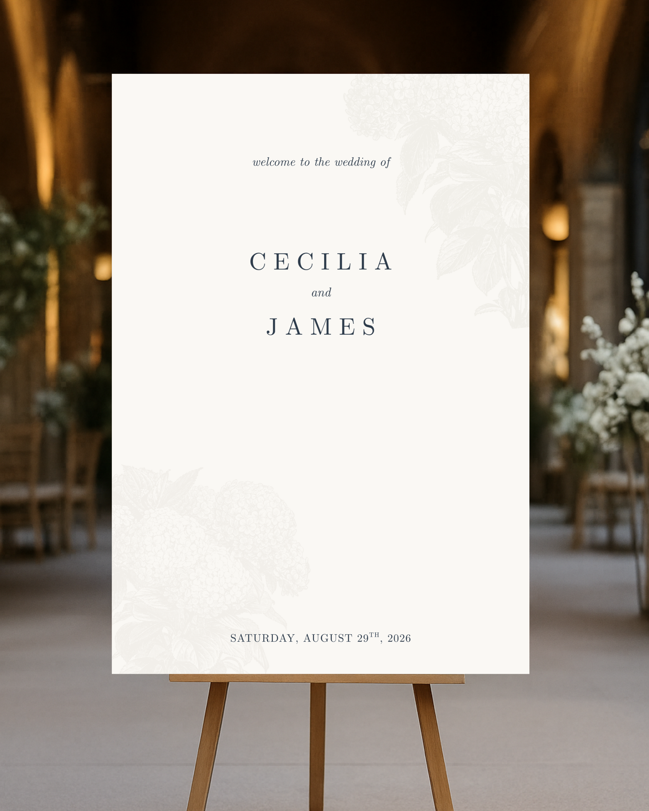 Estate Wedding Welcome Sign