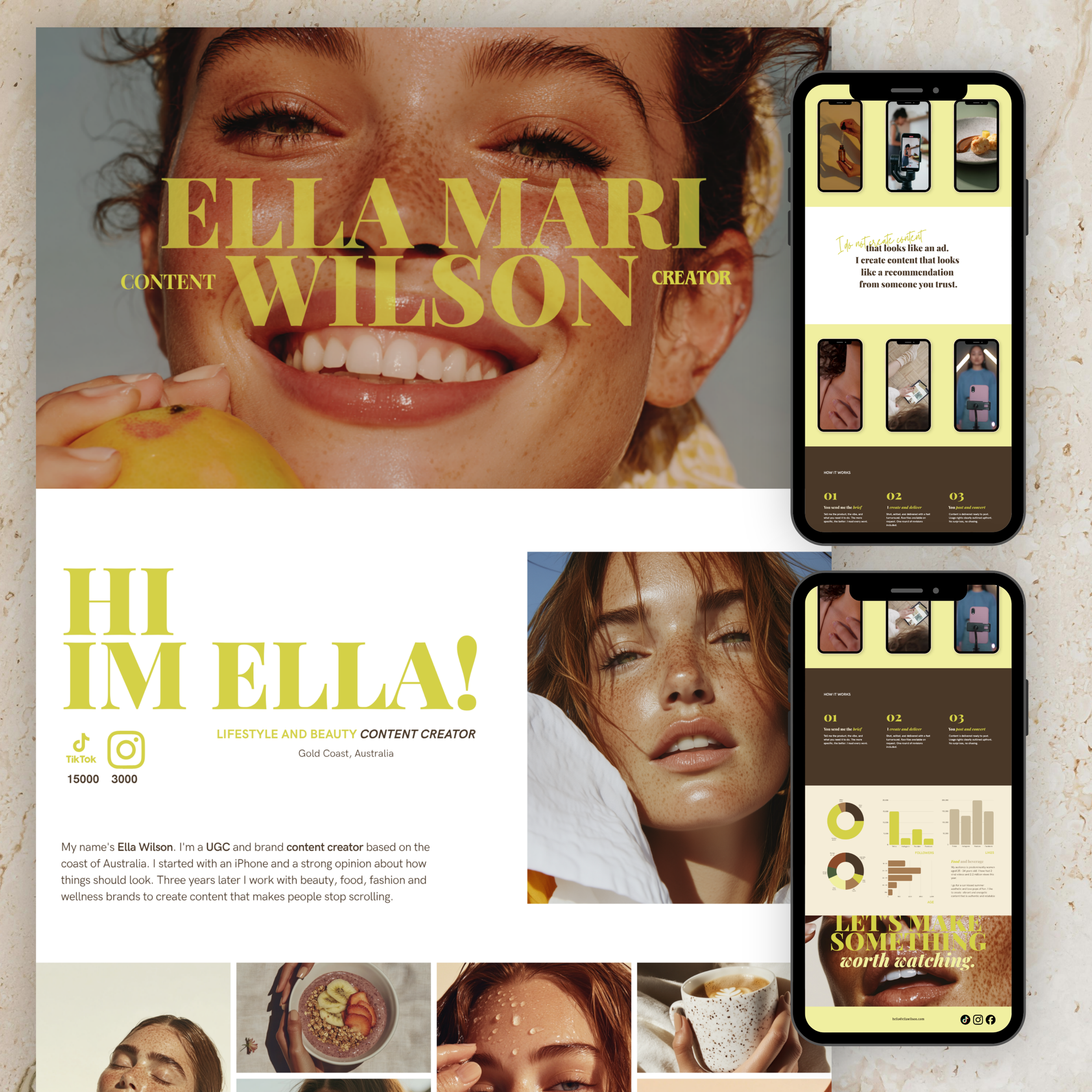 Content Creator & UGC Canva Portfolio Templates
