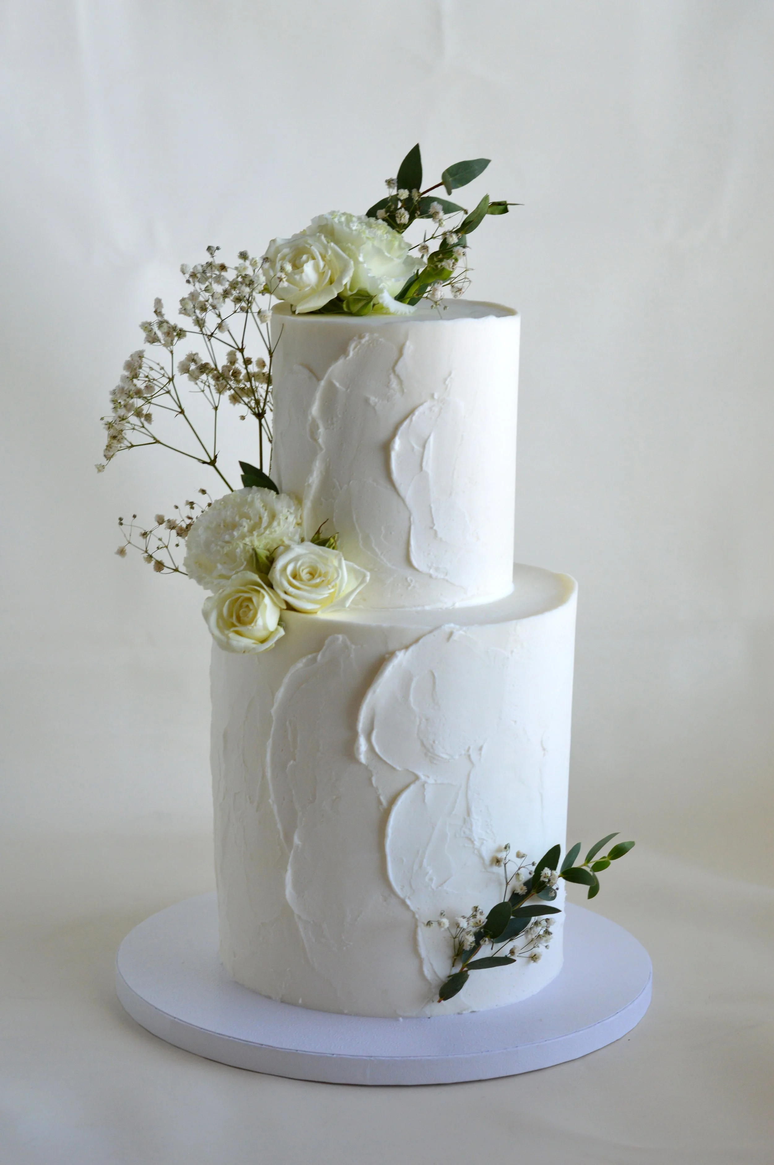 textured 2 tier wedding cake.jpg