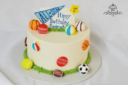 1ST BIRTHDAY CAKE SPORTS BALLS.webp