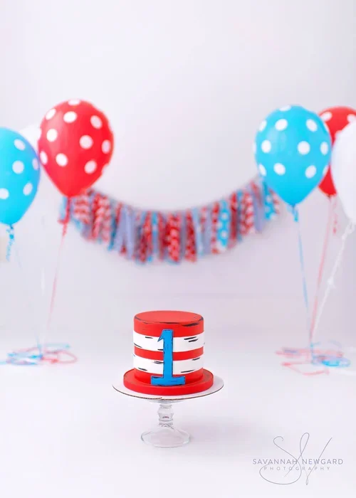 1ST BIRTHDAY CAKE CAT IN HAT.webp