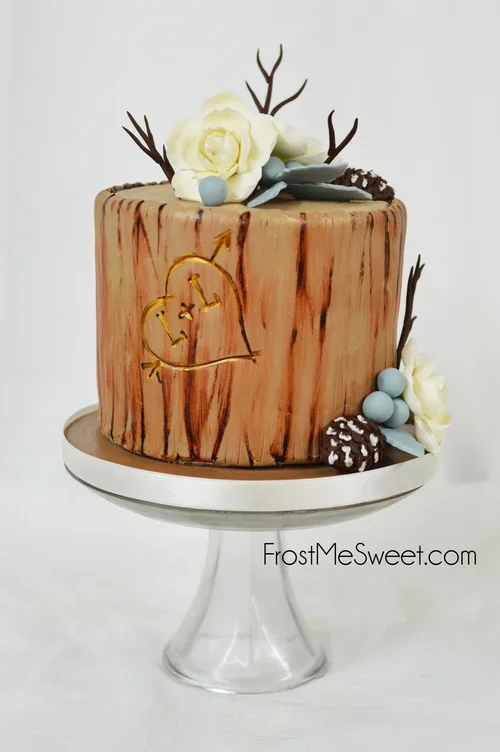 sMALL 1 TIER WEDDING CAKE TREE TRUNK.webp