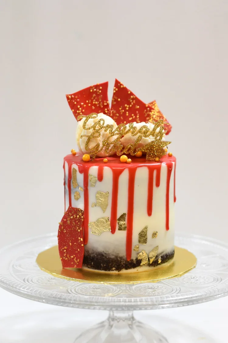 Dripping with Joy Grad Cake