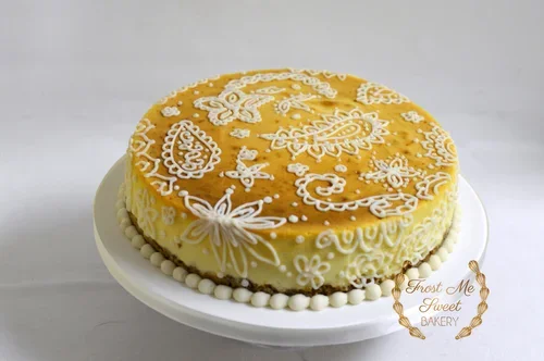 paisley+cheesecake sMALL 1 TIER WEDDING CAKE.webp