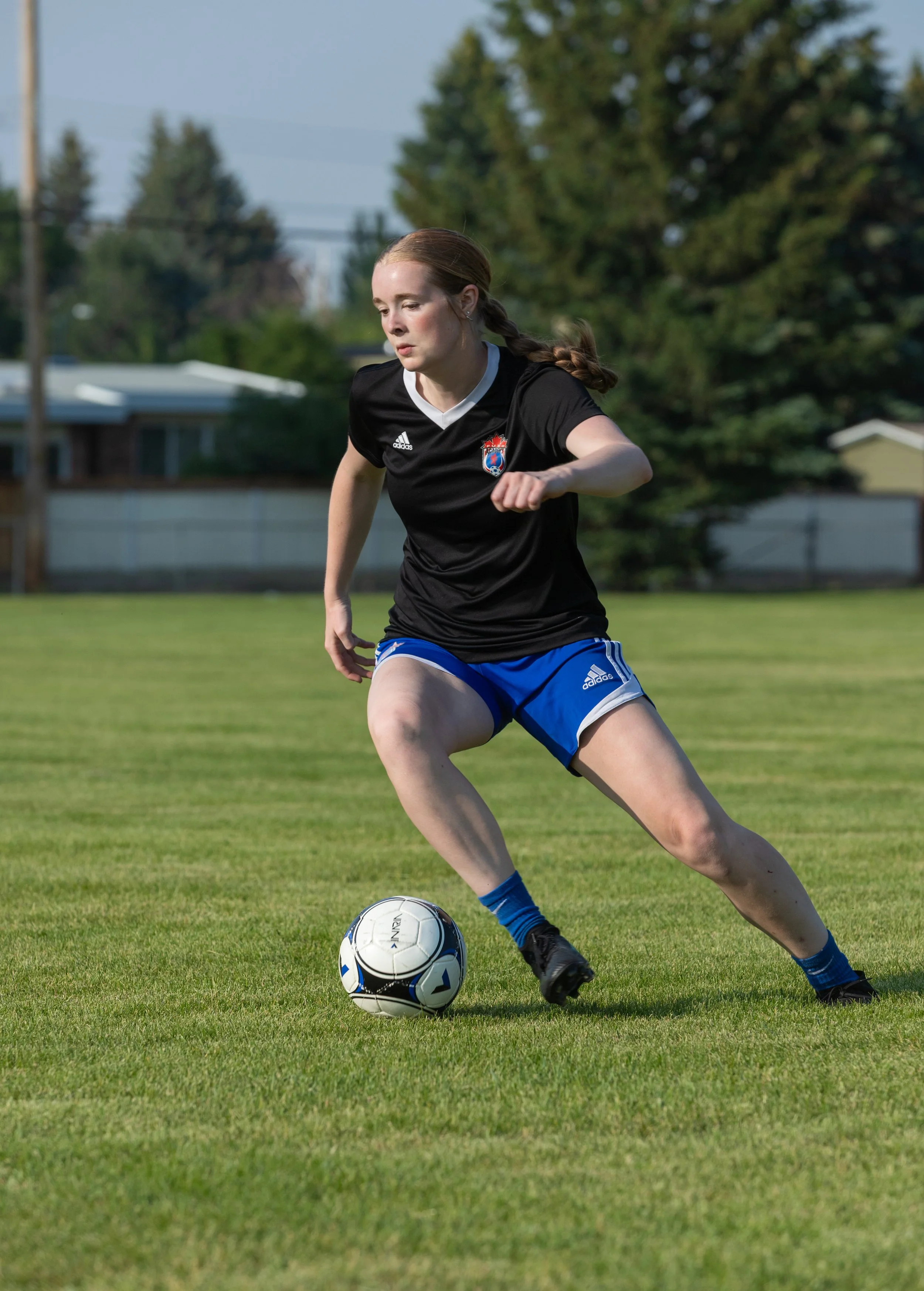 Girl Playing Soccer