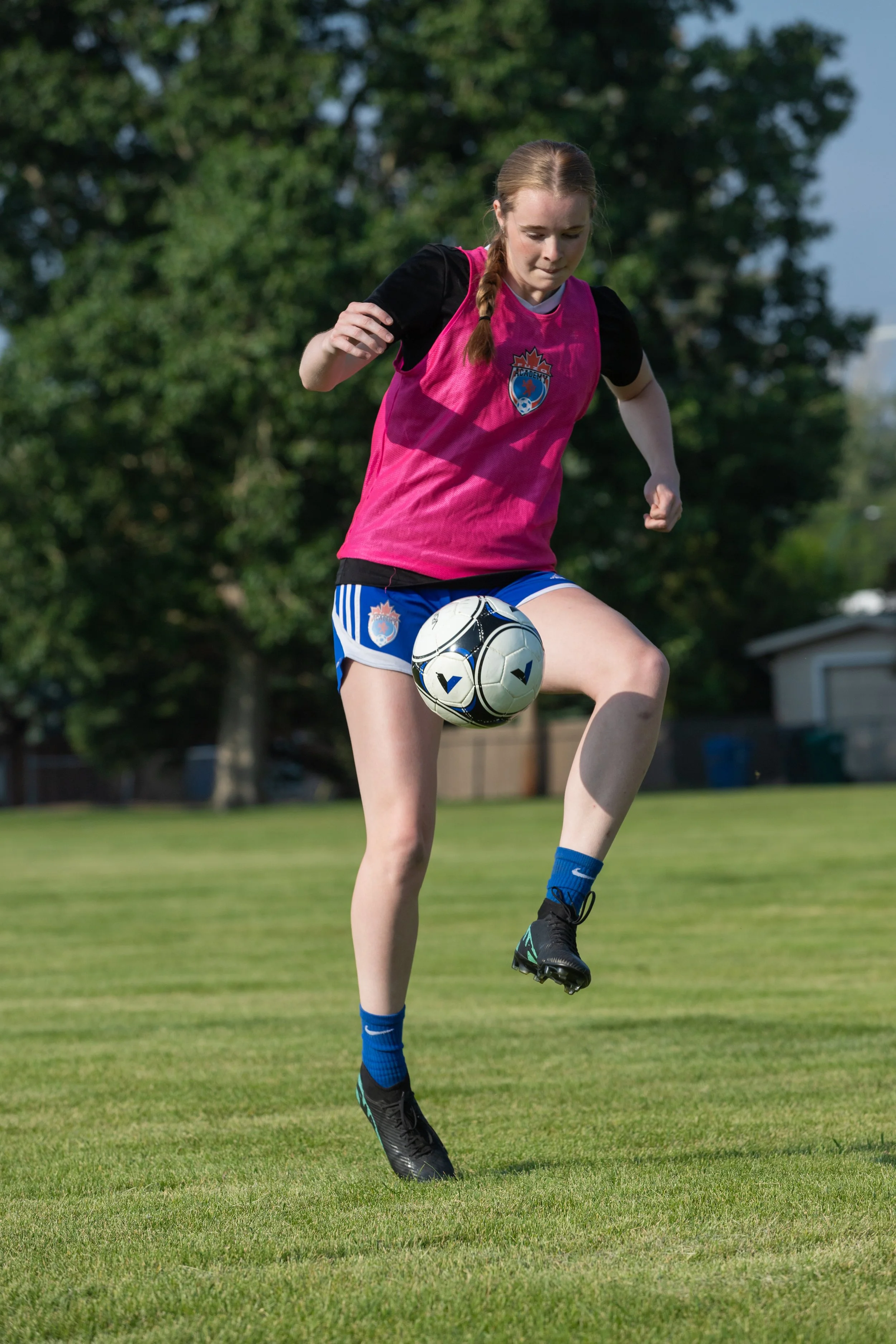 Girl Playing Soccer