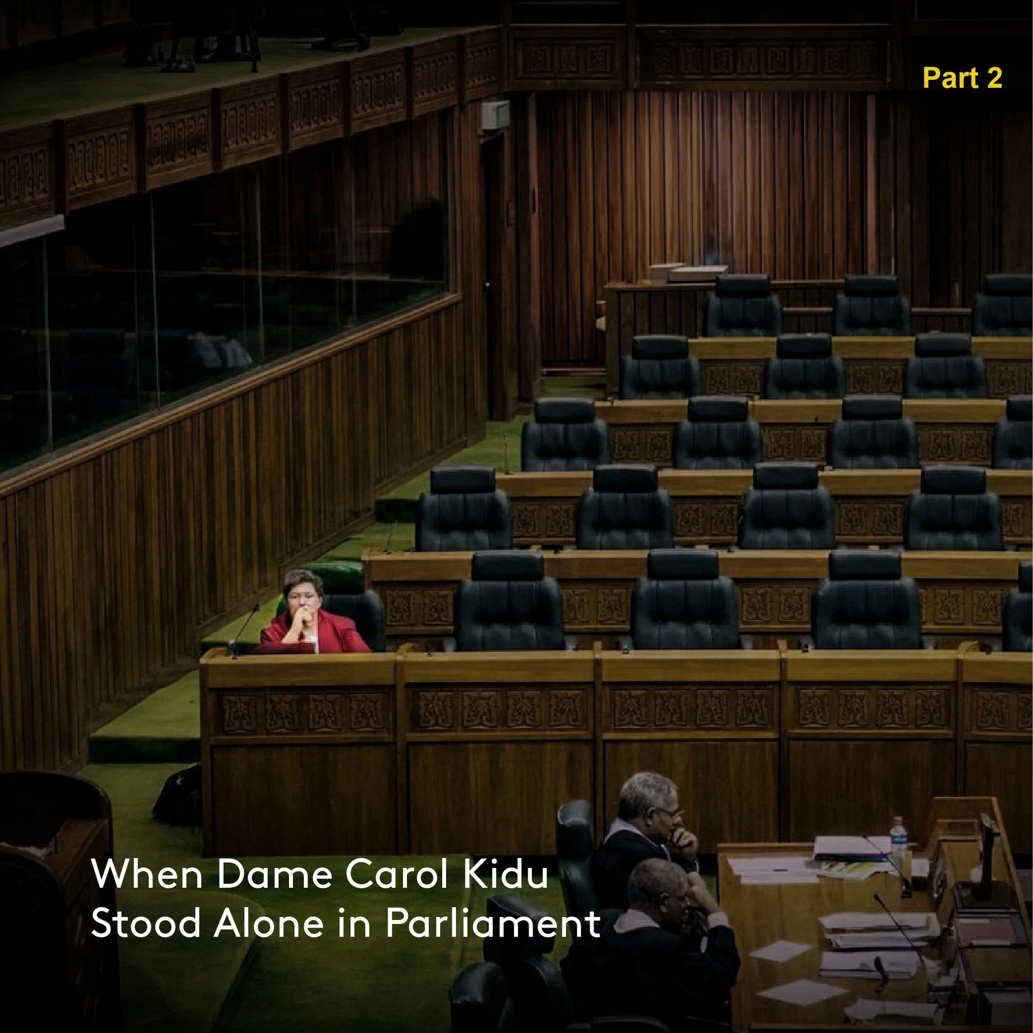 When one person held the line. In 2012, Dame Carol Kidu stood alone in Parliament as the sole member of the Opposition &mdash; a moment that exposed how fragile democratic balance had become. #ResetPNG #DameCarolKidu #PNGPolitics #PNGParliament #Demo