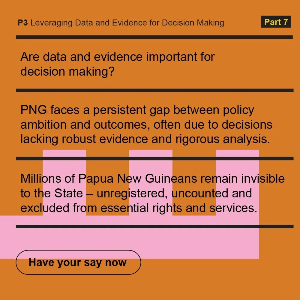 We don&rsquo;t have a policy problem. We have a data problem. When people are not counted&hellip; They don&rsquo;t exist in the system. No ID. No services. No support. Millions of Papua New Guineans are still invisible. That&rsquo;s not just a gap &m