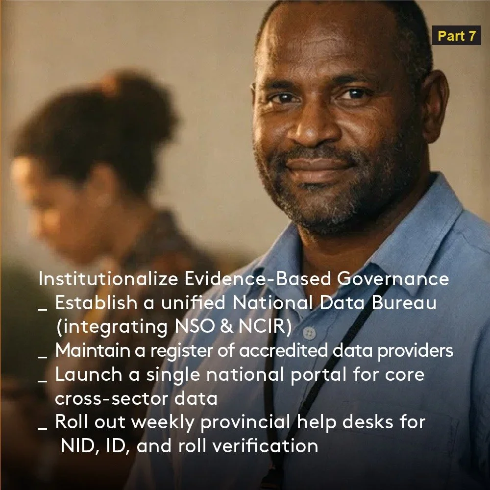 Good decisions don&rsquo;t come from guesswork. They come from data. From facts. From knowing what is really happening. PNG cannot plan properly if we don&rsquo;t measure properly. It&rsquo;s time to bring everything together &mdash; one system, one 