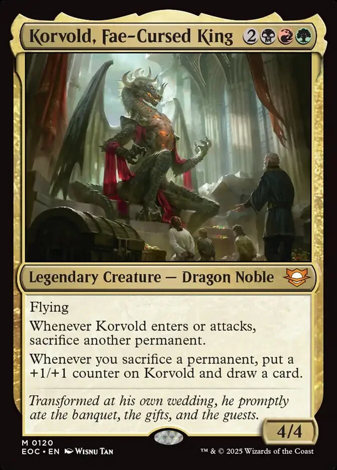 Korvold, Fae-Cursed King - Commander: Edge of Eternities (EOC) #120
