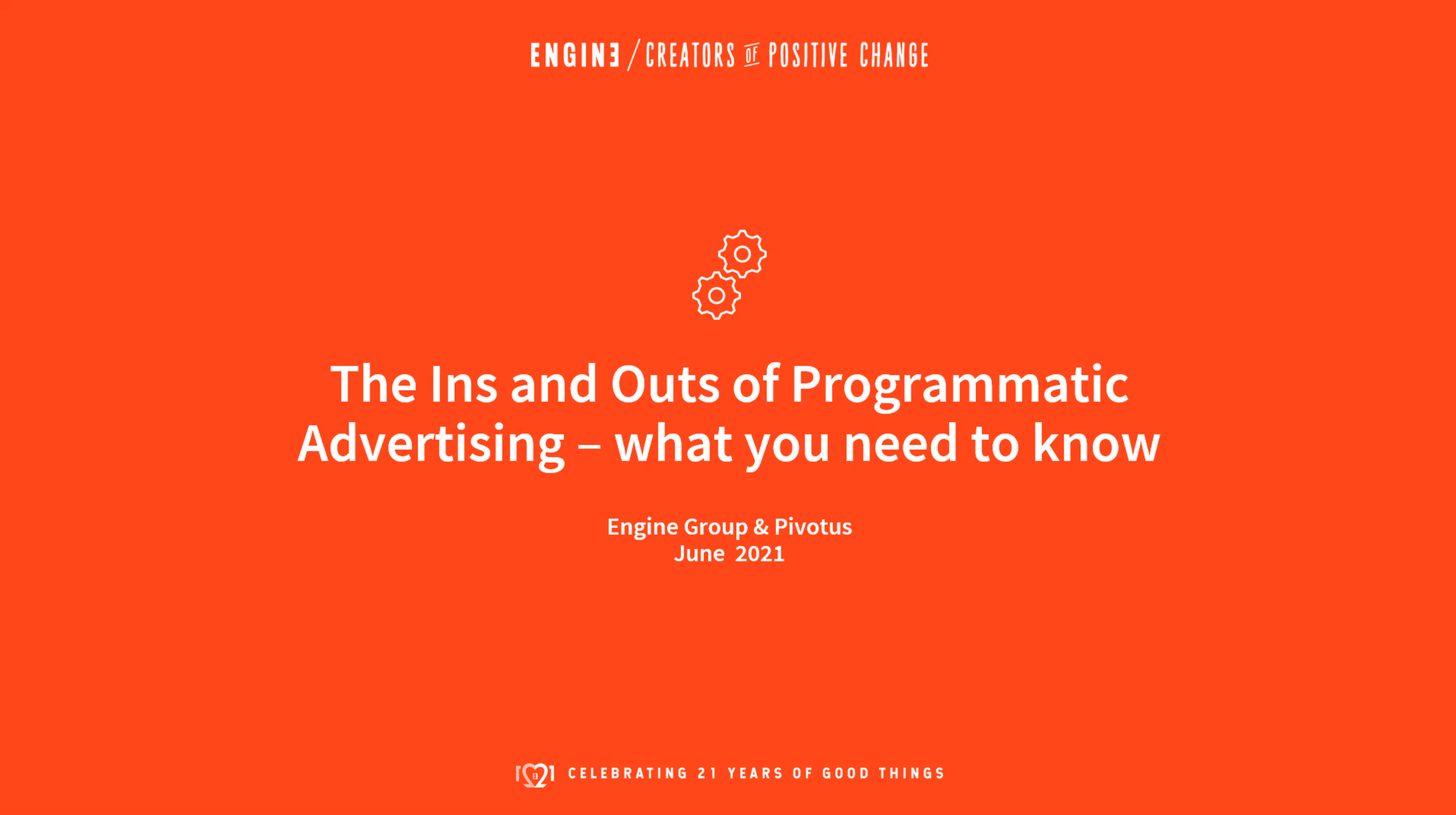 Programmatic Advertising – what you need to know: Webinar Series