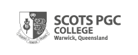 SCOTS PGC College crest with text 'SCOTS PGC COLLEGE Warwick, Queensland'