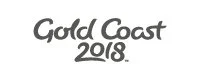 Text reading 'Gold Coast 2018' in black font on a white background.