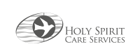 Logo of Holy Spirit Care Services featuring a dove and stylized wave elements