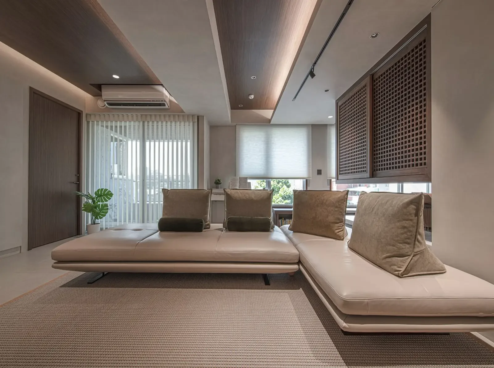 Custom SmartDrape shades professionally installed in a new construction home