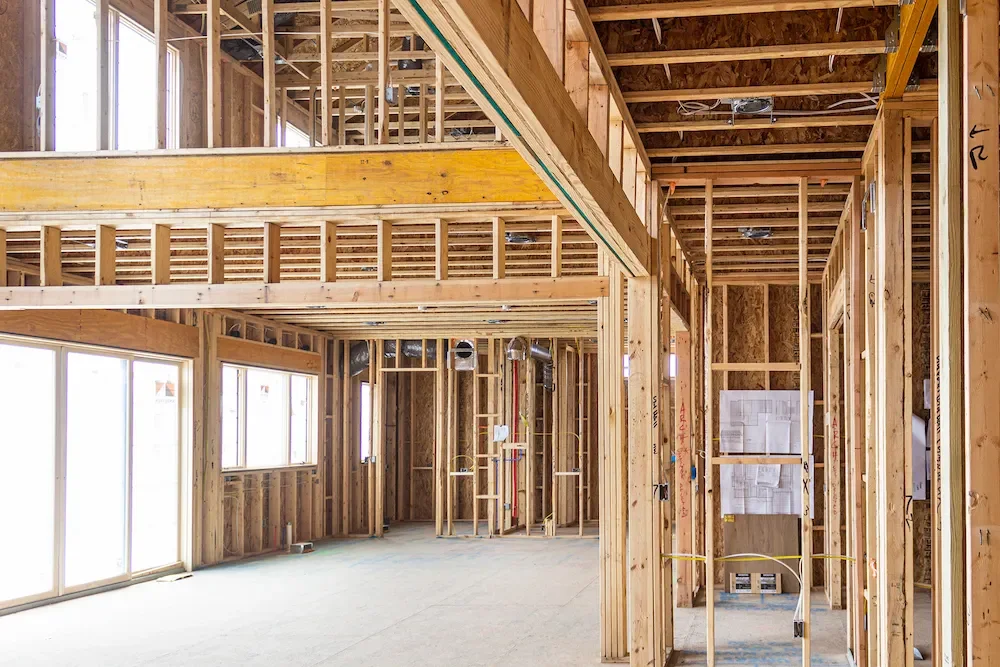 new construction home ready for hardwiring