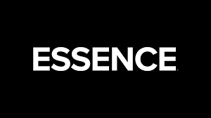 Black background with the word 'ESSENCE' in bold white letters
