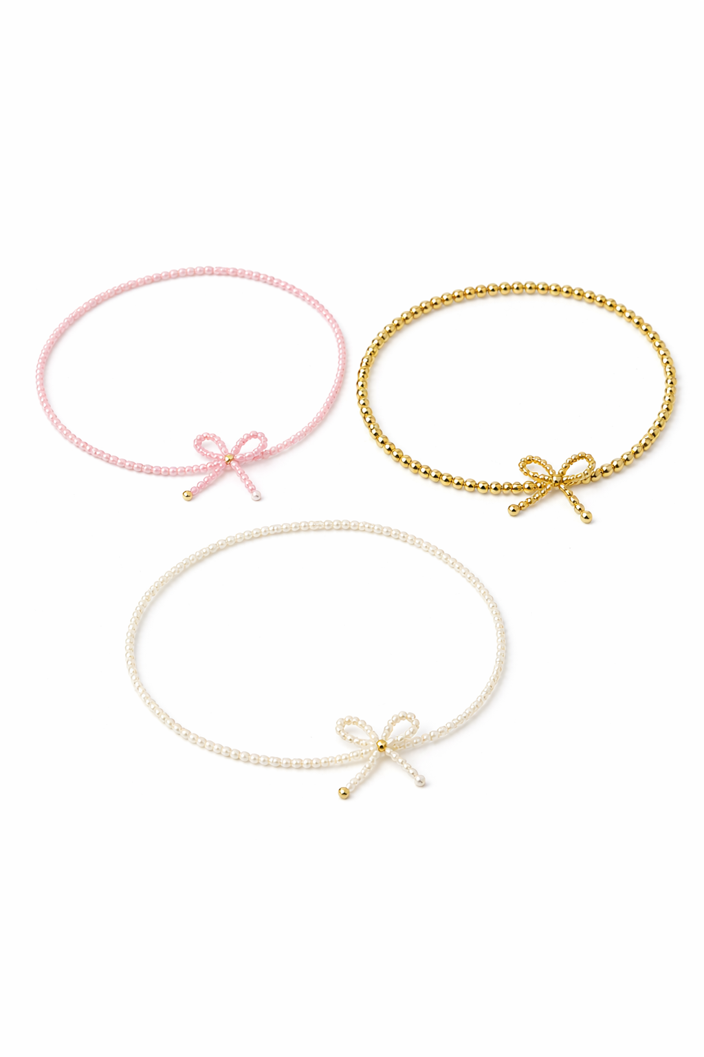 Bow bracelet trio