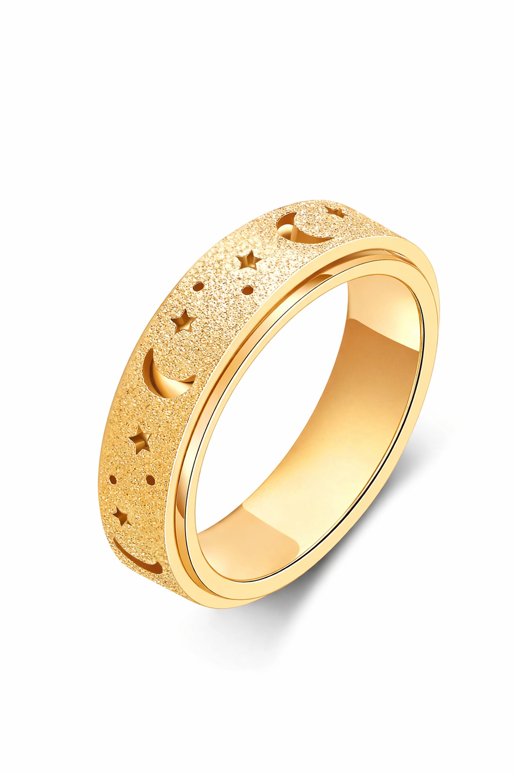 Moon & star ring