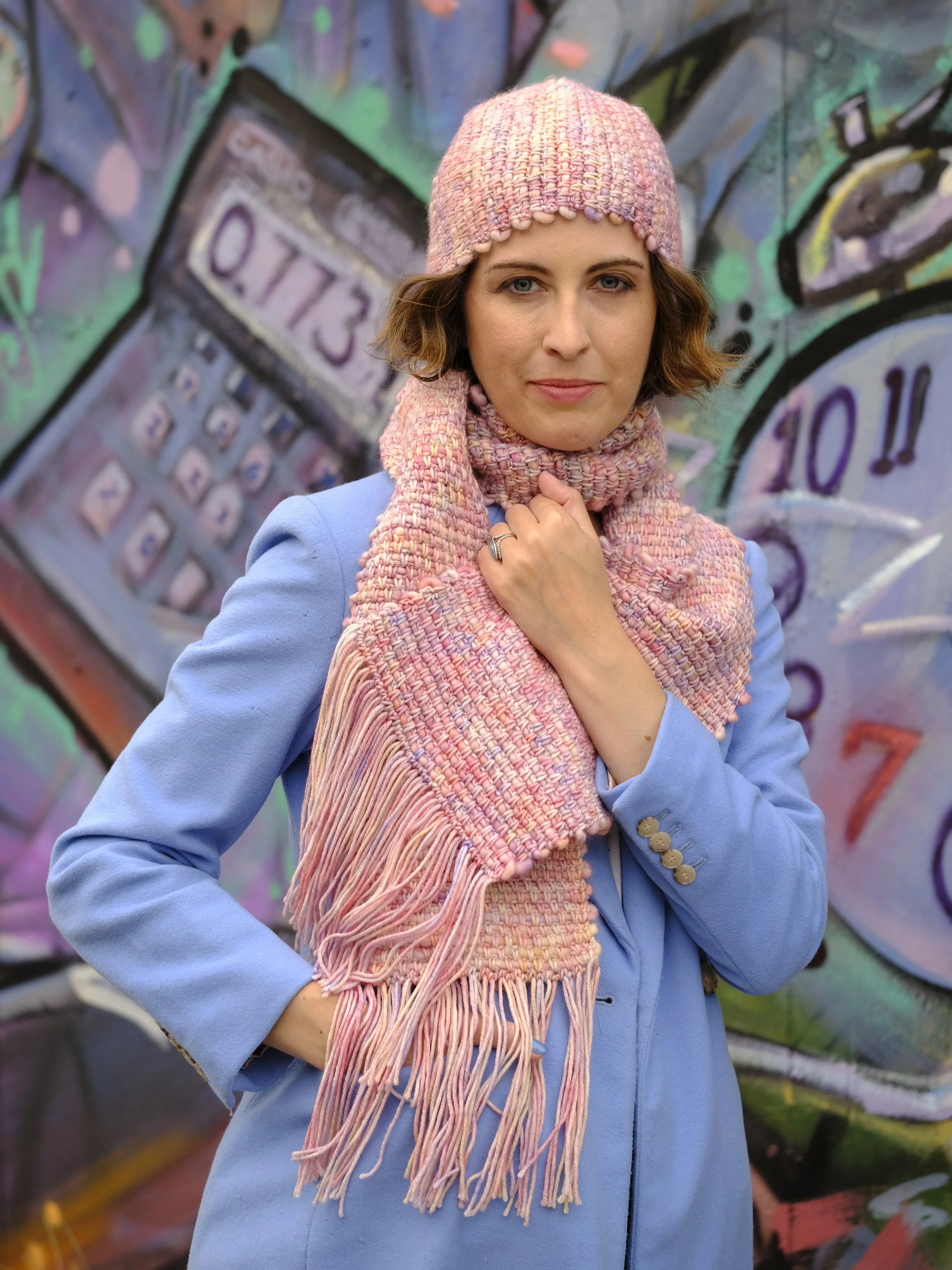 Dinner Party Hat and Scarf Pattern Set