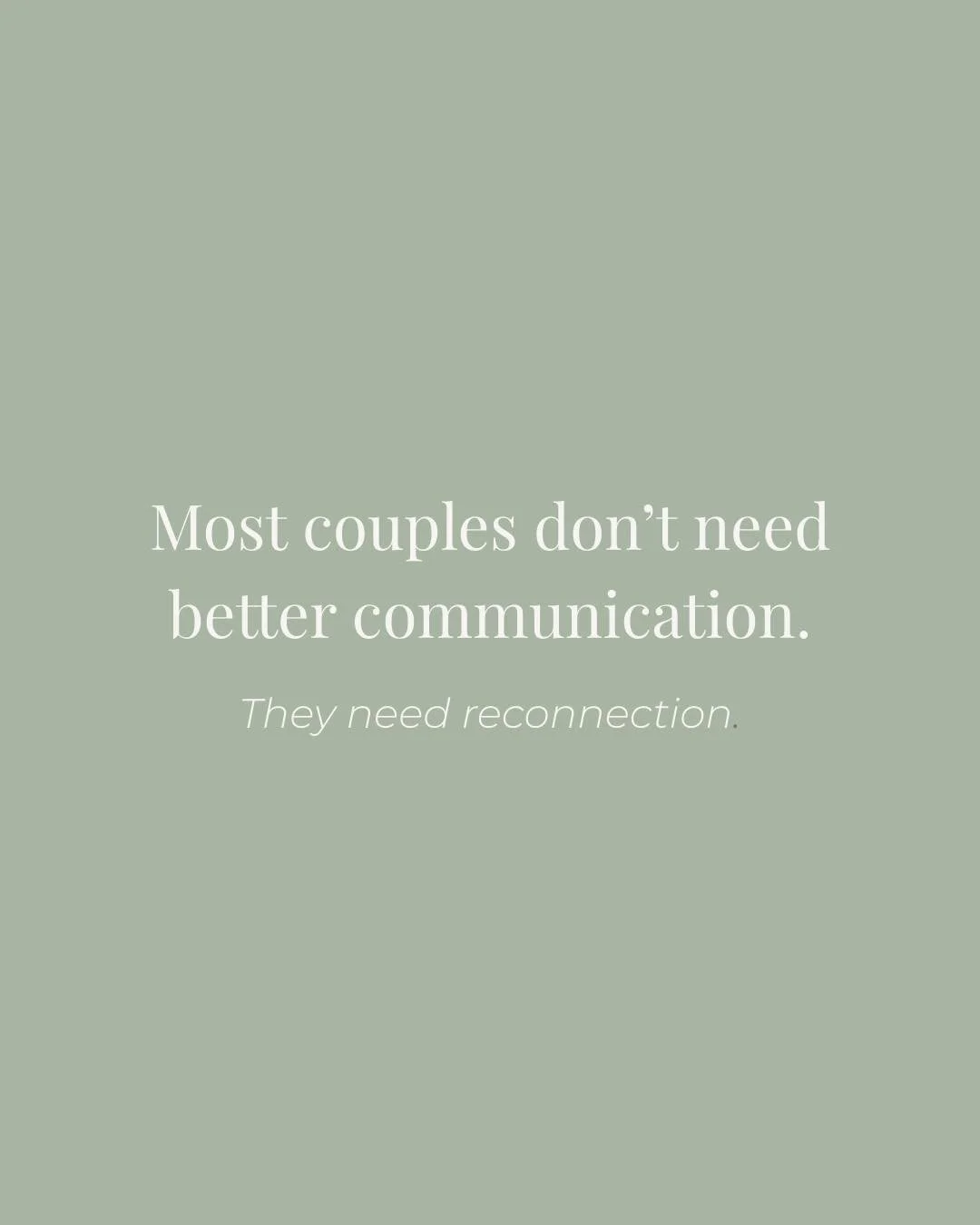 Many couples get stuck trying to communicate better, while staying the same in attachment-driven patterns. 

Blame, defensiveness, or distance often aren&rsquo;t the problem. They&rsquo;re protective responses.

Couples therapy isn&rsquo;t about deci