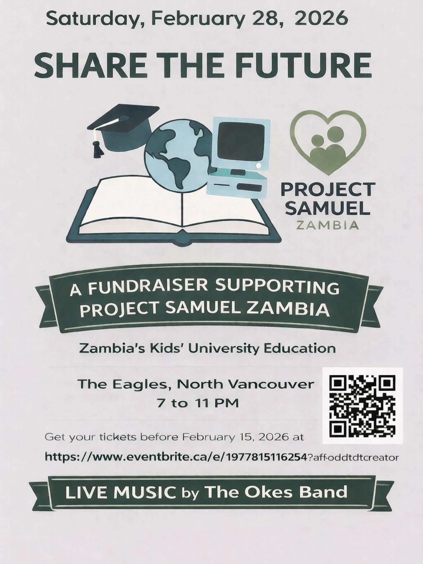 We&rsquo;re running it back at The Eagles for a fundraiser on Feb 28th! This event is supporting kids university education through Project Samuel Zambia. Stoked to be supporting a great initiative and hope you can make it. 
📅 Saturday, February 28, 