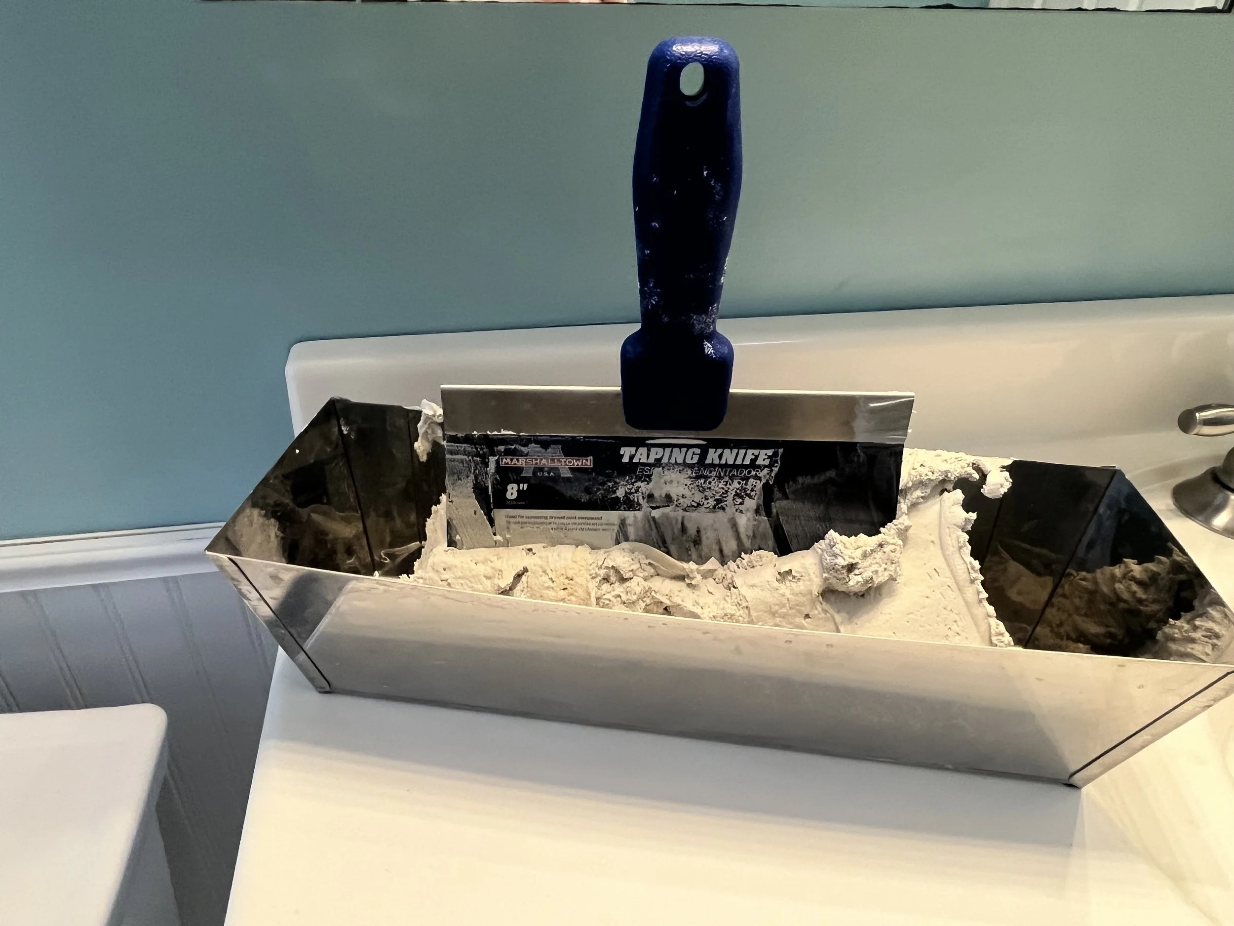 Drywall repairs, pre-paint prep work