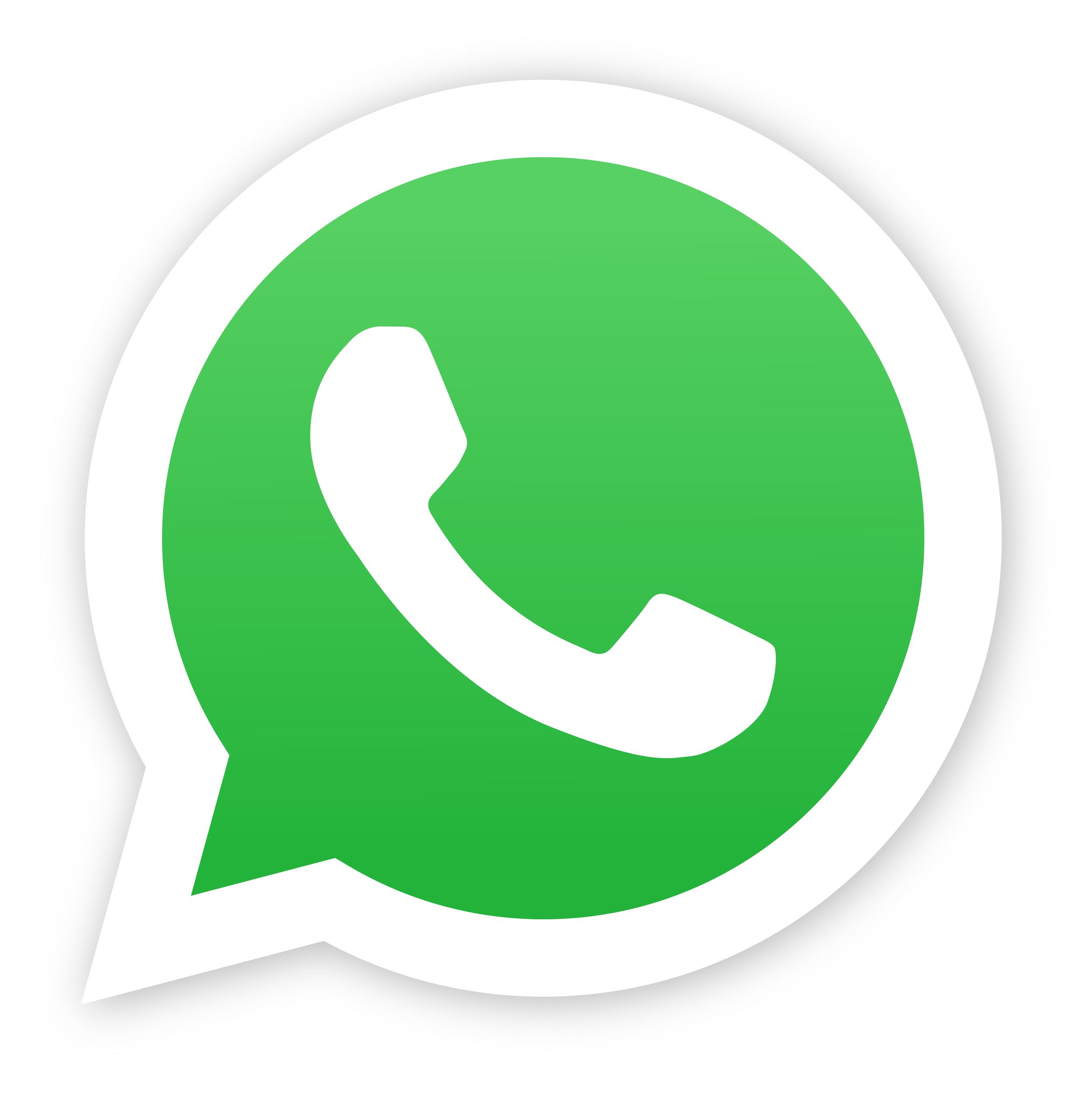 Logo di WhatsApp con sfondo nero.