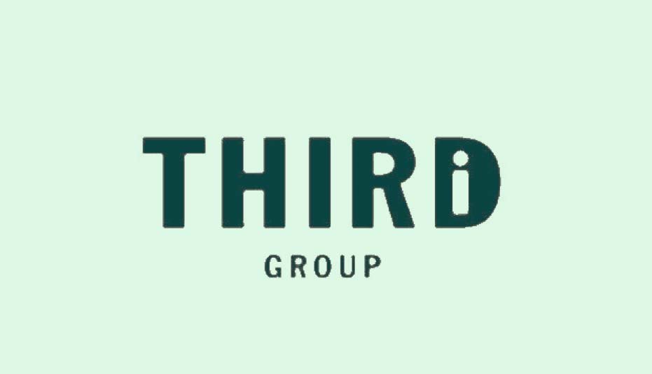 Text reading 'THIRD GROUP' on a light green background.
