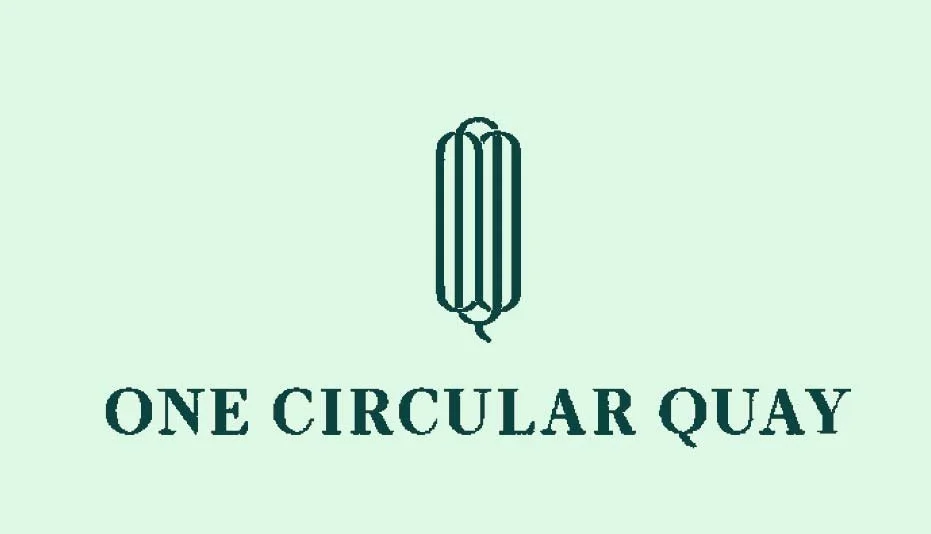 Logo for One Circular Quay with a stylized lighthouse illustration.