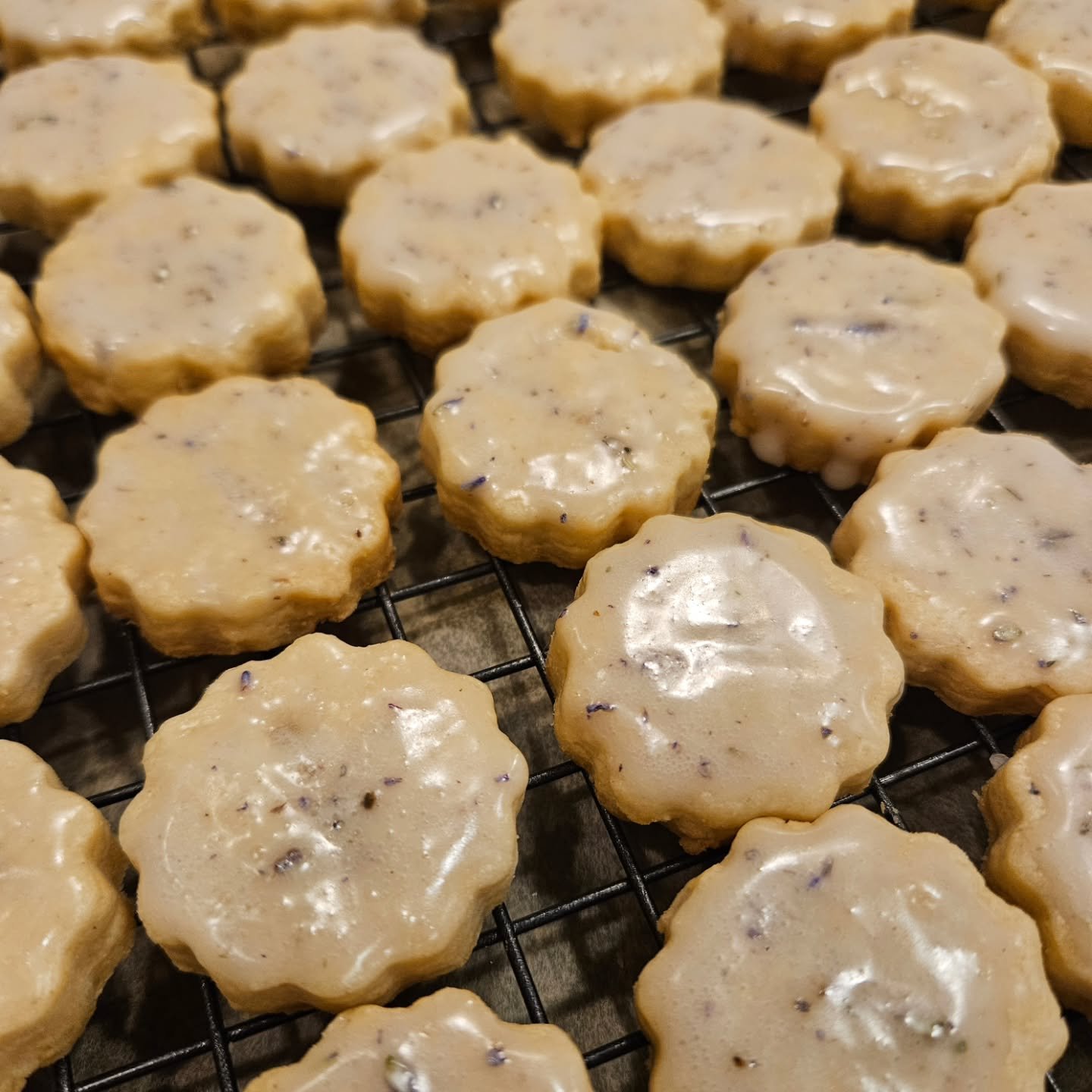 Lemon lavender shortbread to brighten up this dreary weather