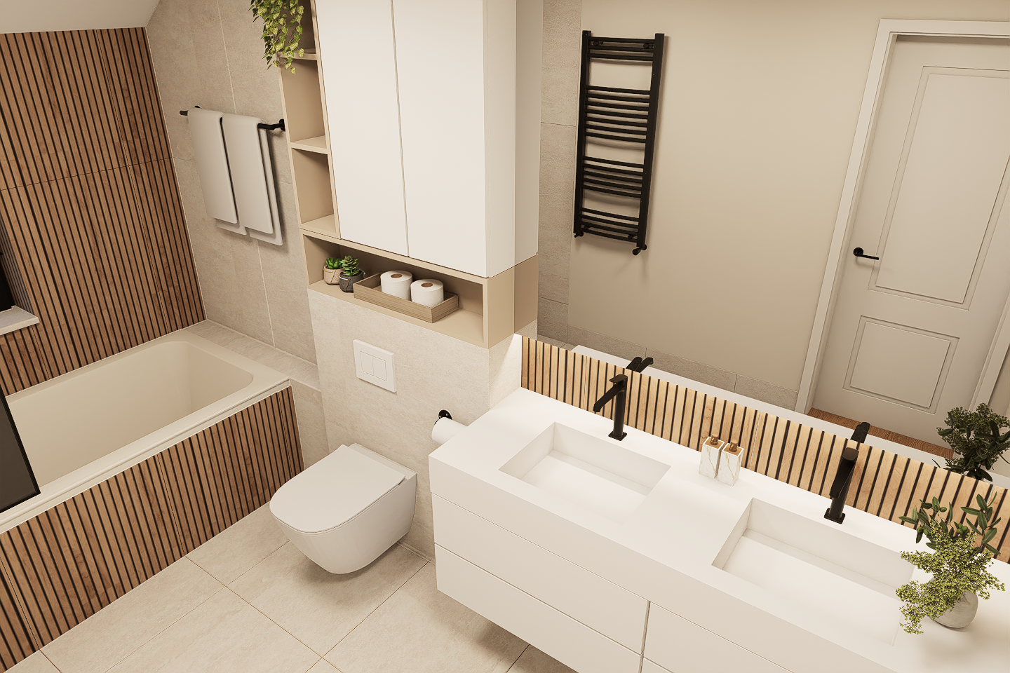 Baie cu cadă mansardă