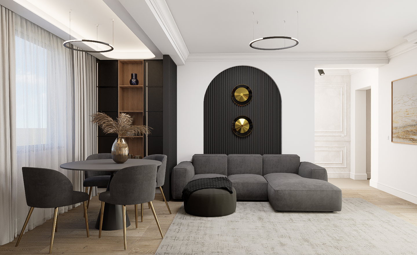 Arcada cu riflaj negru