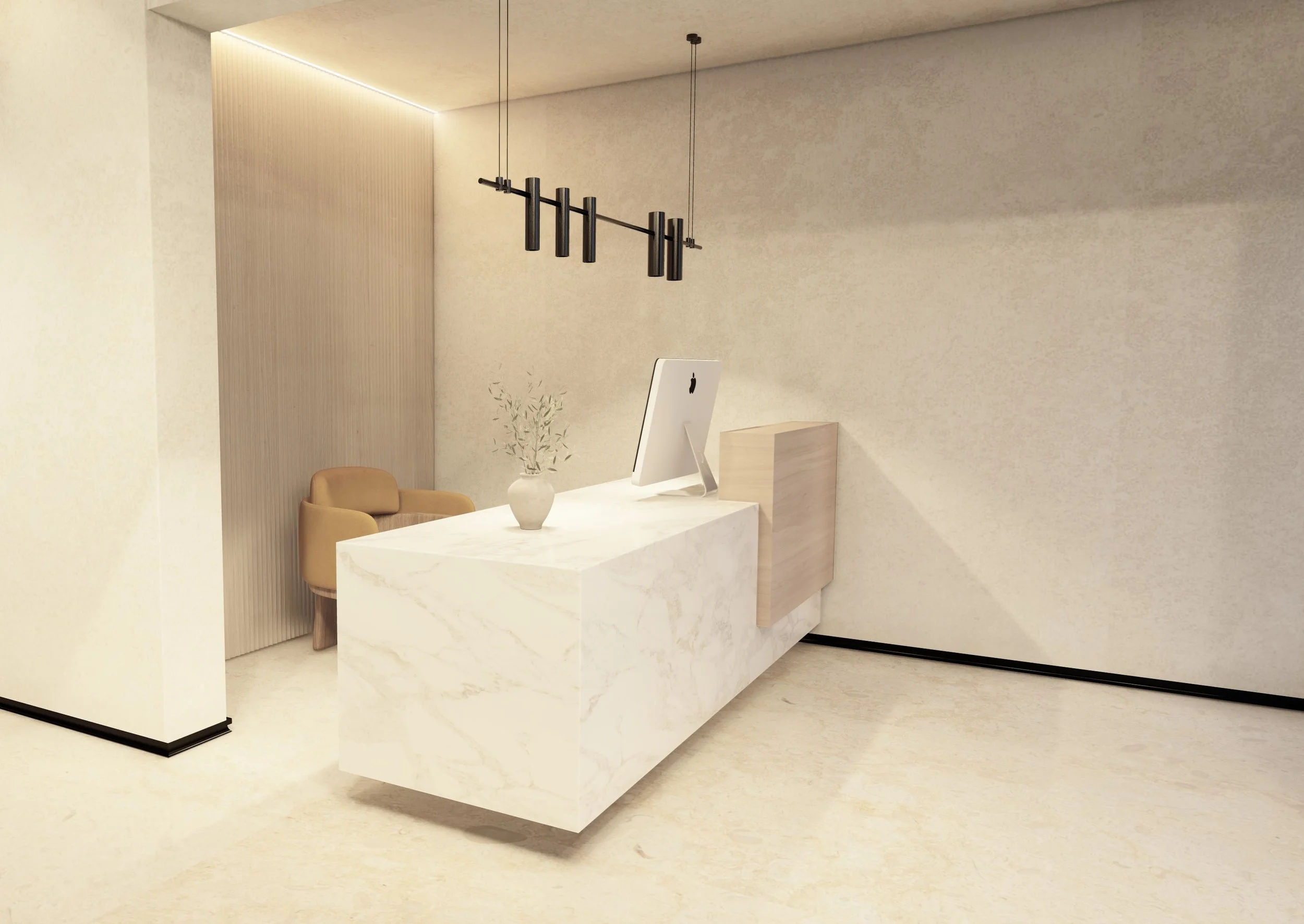 Receptie din marmura