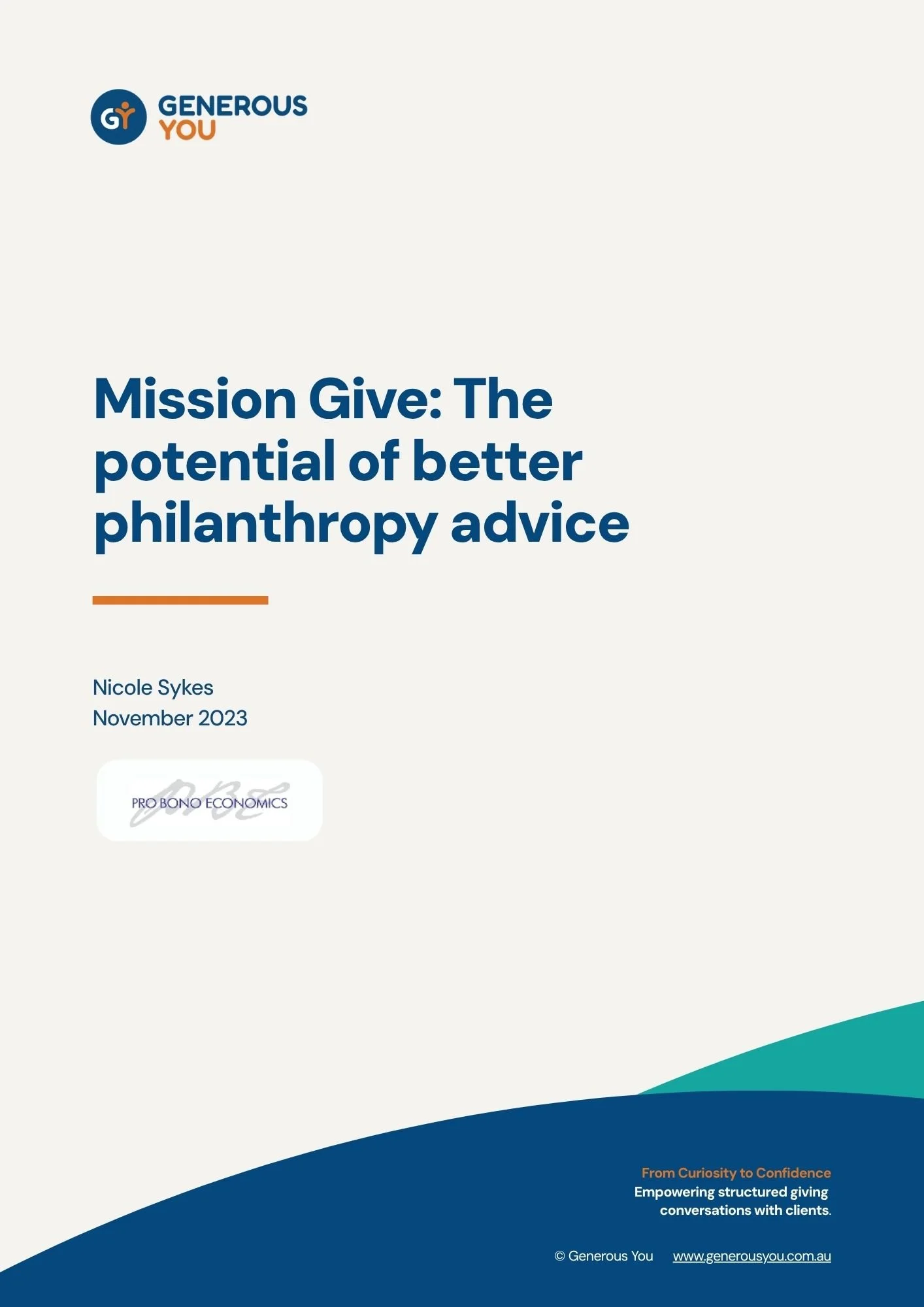 Mission Give: Better Philanthropy Advice