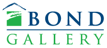 Bond Gallery logo with a green and blue design and text.