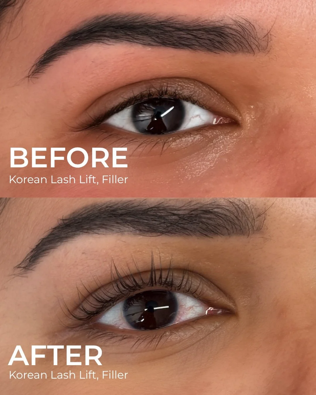 Straight, downward lashes given a natural upward curl &mdash; no extensions, just the InLei filler and a lift that lasts weeks.

Same lashes. Just lifted from the root and left to do their thing.

Book your lash lift &mdash; link in bio 🤍

Hashtags: