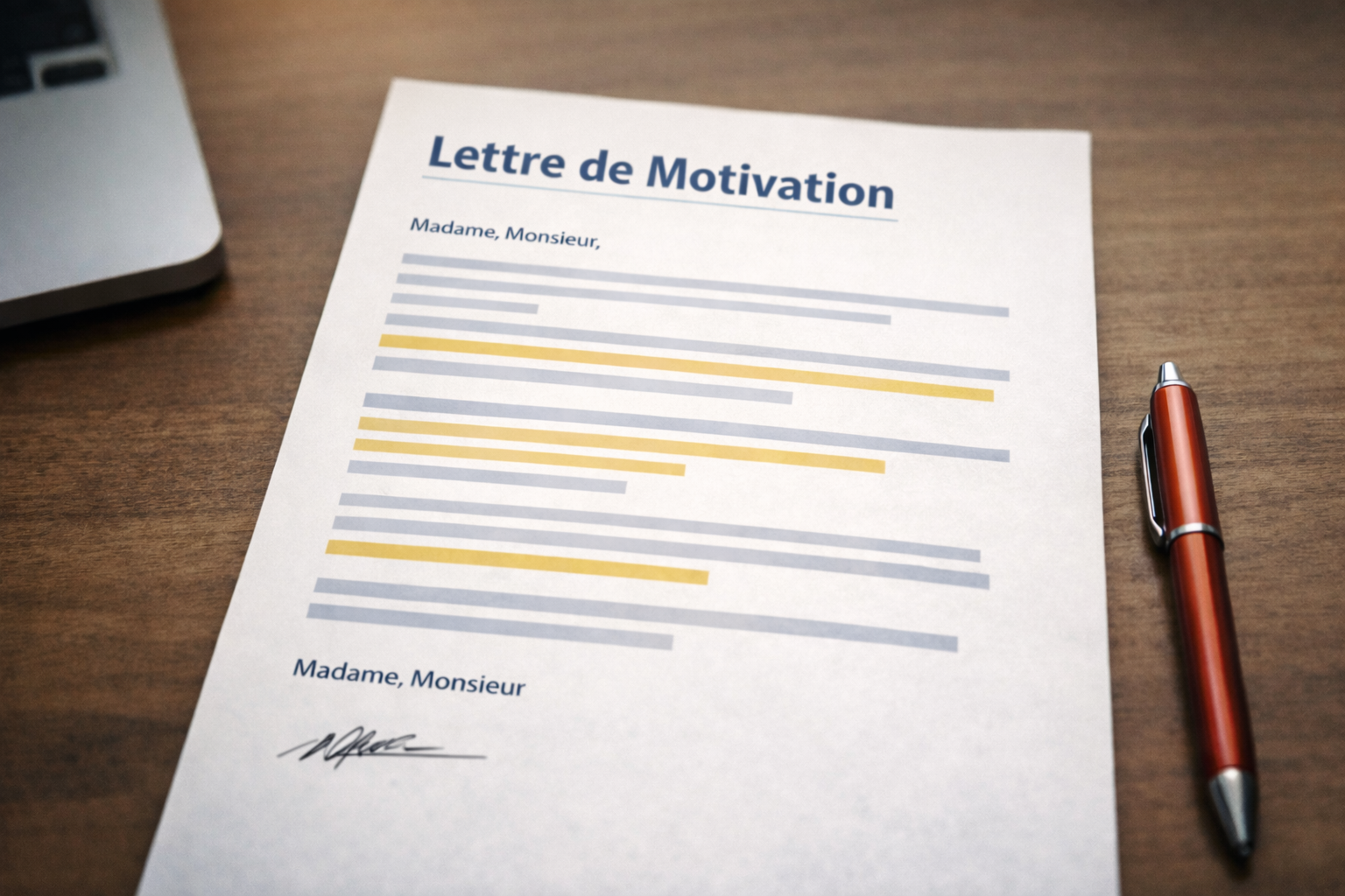 Création de ta lettre de motivation
