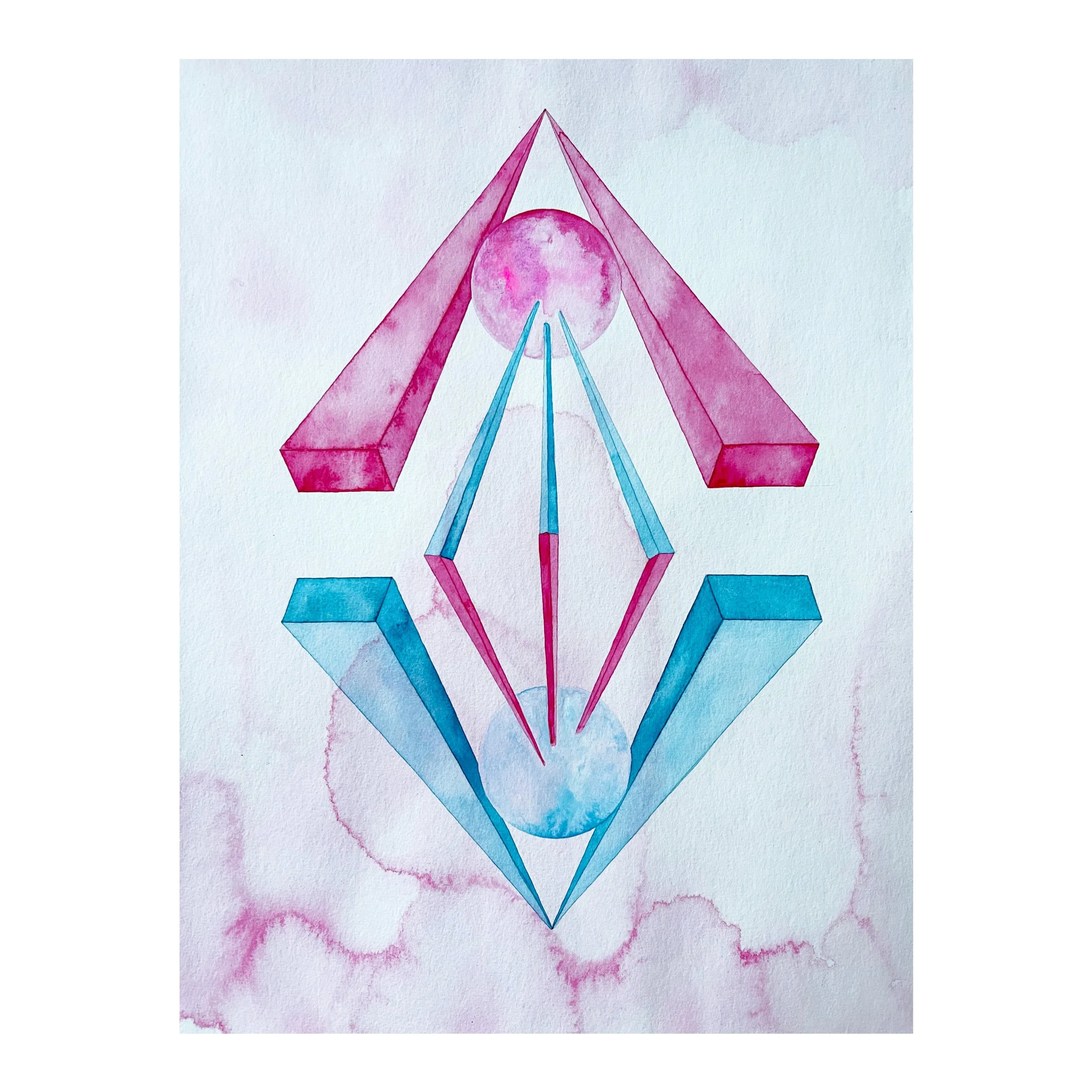 This was another relationship where the geometry of love was Neither Plane nor Solid
24x32 cm
Aquarelle on paper
2024