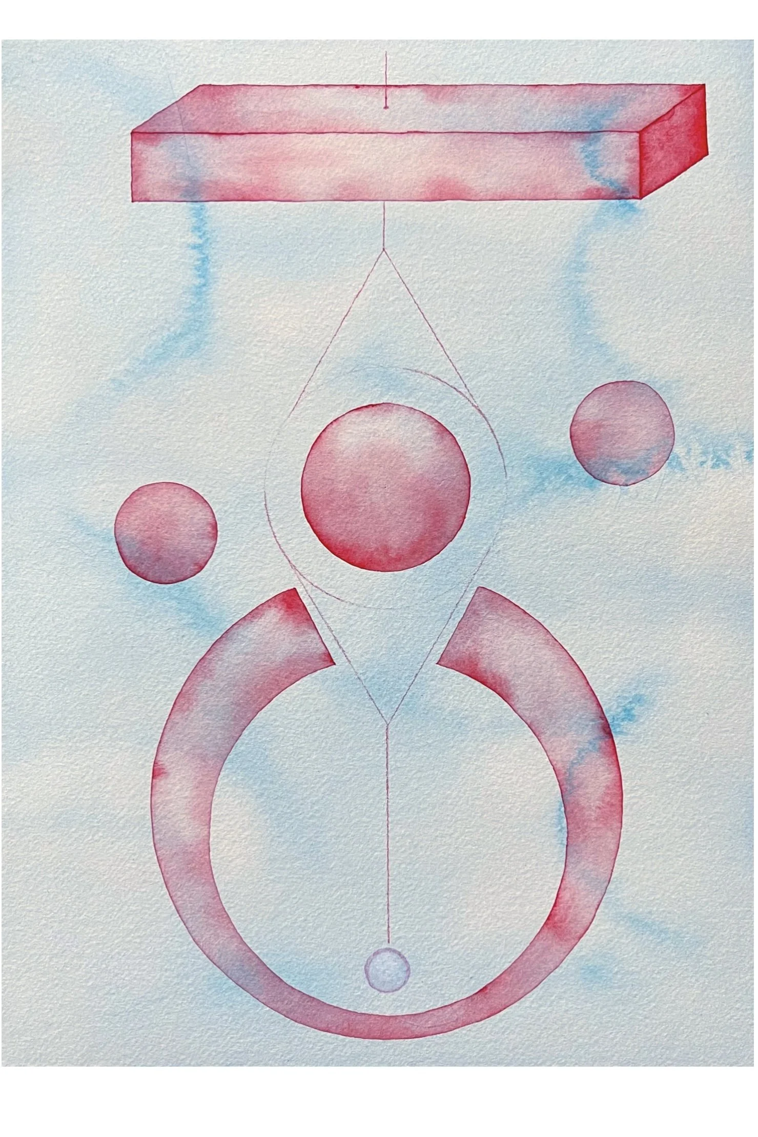 Less Blocks more Round 
24x32 cm
Aquarelle on paper
2026