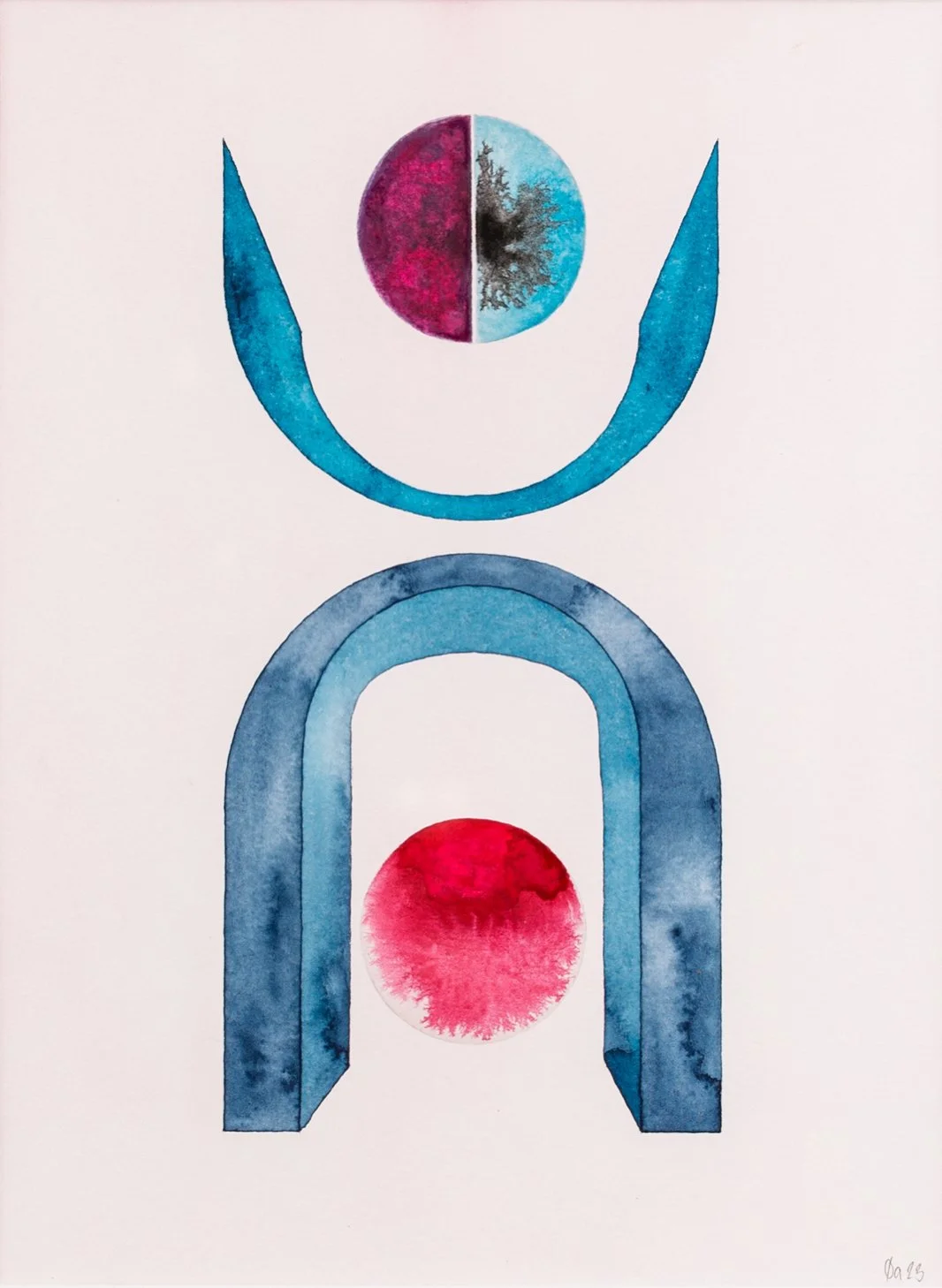 The Duo dance Solo Honey 
24x32 cm
Aquarelle on paper
2023